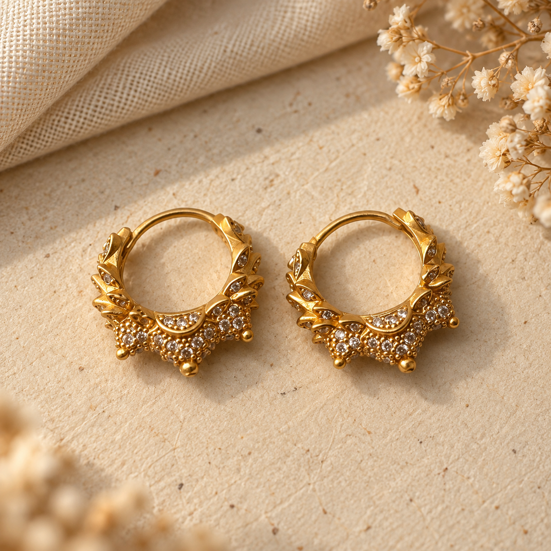 Studded Marwari Hoops