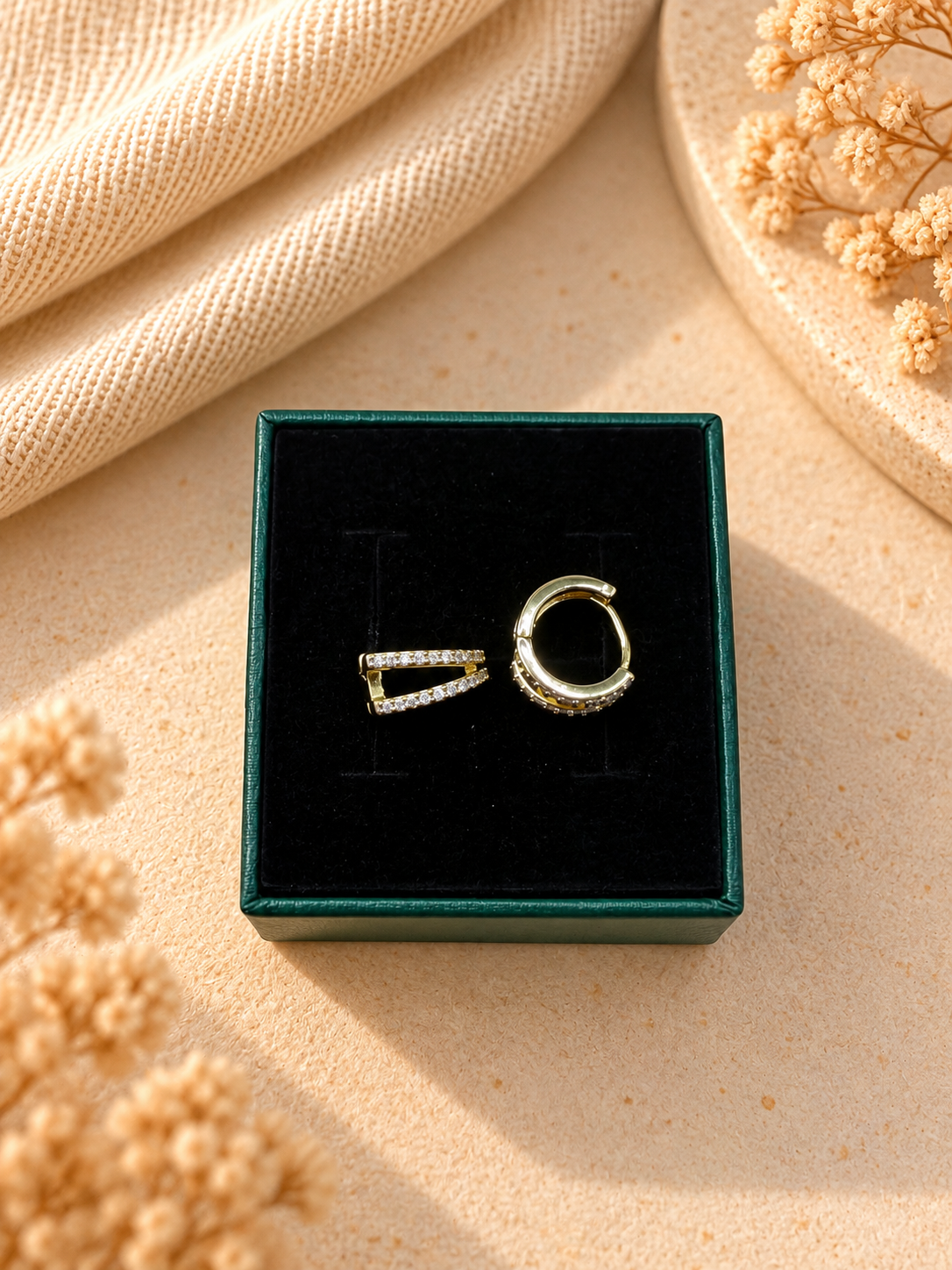 Twin Sparkle Hoops
