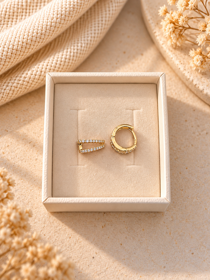 Twin Sparkle Hoops