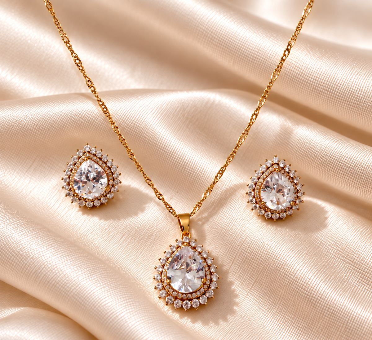 Crystal Teardrop Set
