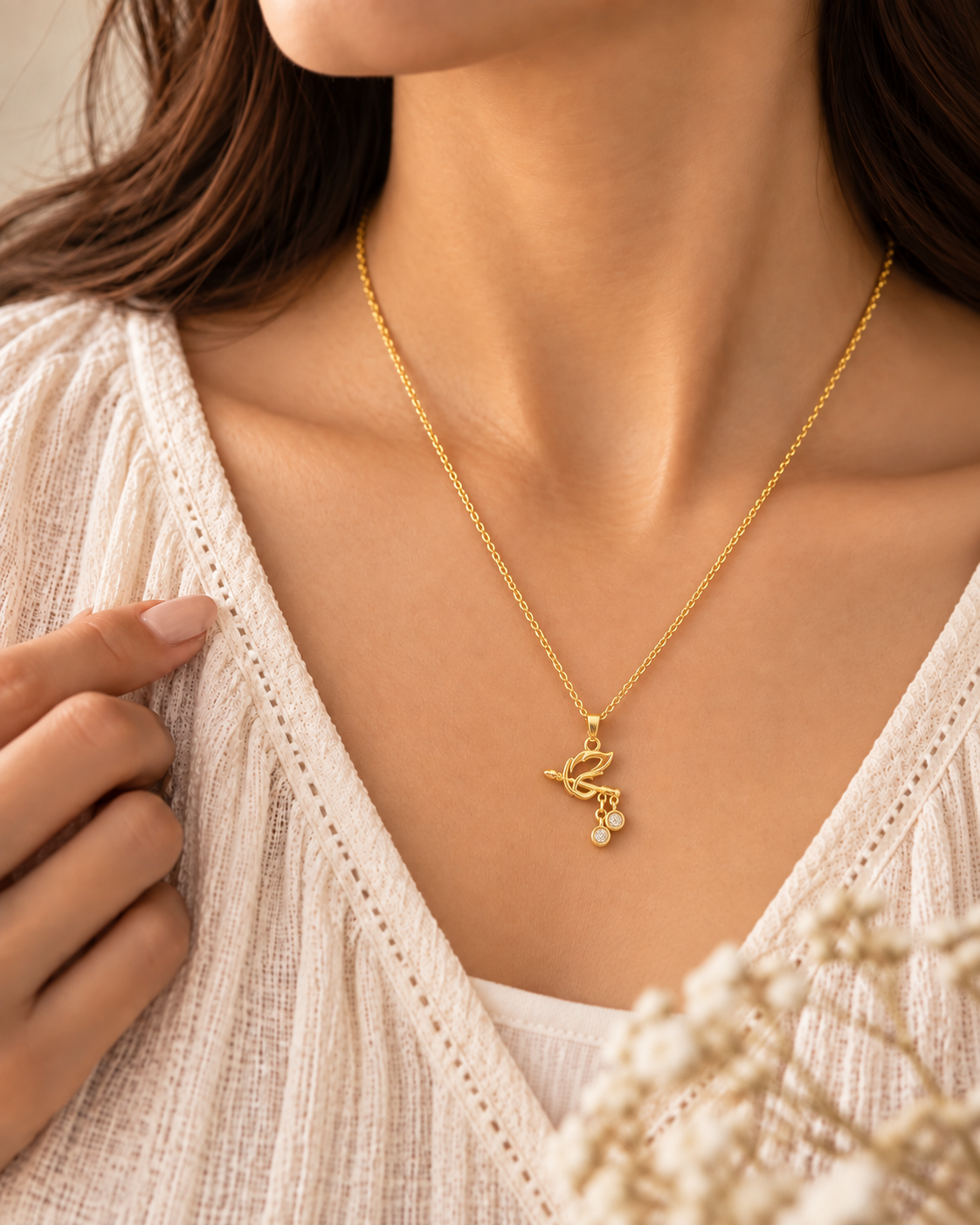 Krishna Feather Necklace