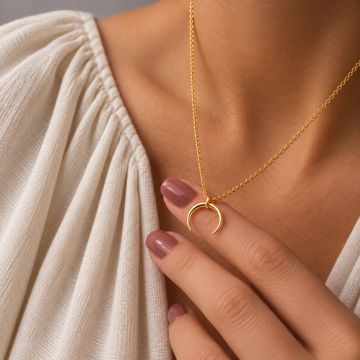 Luna Crescent Necklace