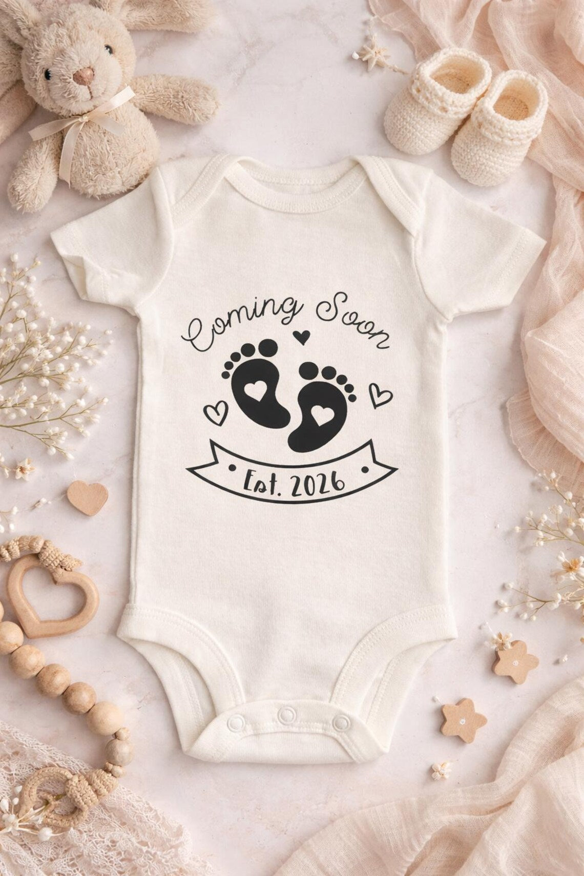 Coming Soon Baby Bodysuit– Pregnancy Announcement Outfit