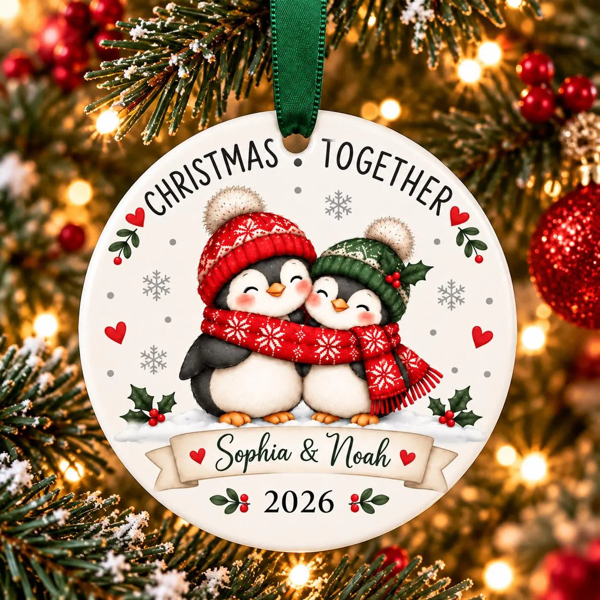 Personalized Couple Christmas Ornament 2026