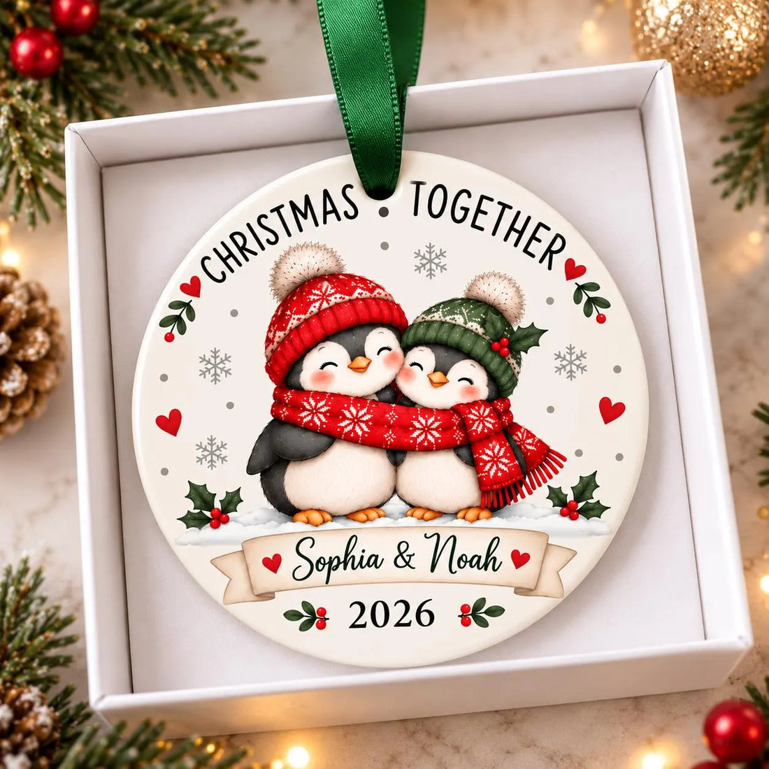 Personalized Couple Christmas Ornament 2026